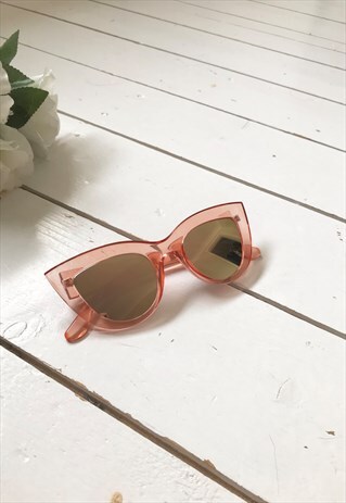 VINTAGE STYLE PINK REFLECTION SUNGLASSES