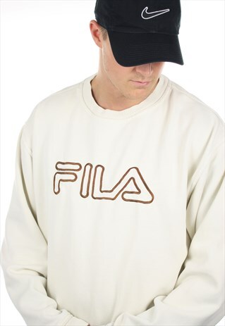 VINTAGE FILA BIG LOGO SWEATSHIRT JUMPER