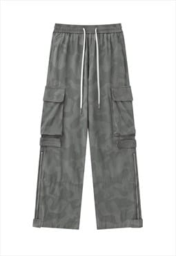 Military joggers utility pants skater cargo pocket trousers 