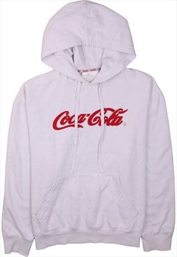 Vintage 90's Coca Cola Hoodie Spellout Pullover White XLarge