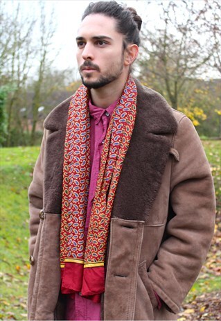 VINTAGE 70S MOD SILK PAISLEY SCARF - SAMMY - INDIE