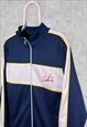 THE COUTURE CLUB BLUE TRACK JACKET STRIPED LARGE