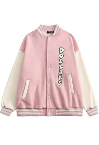 KALODIS COLLEGE STYLE BASEBALL UNIFORM LOOSE JACKET