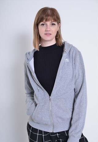 VINTAGE NIKE ZIP UP HOODIE GREY