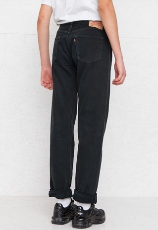 VINTAGE BLACK LEVI'S 501 FIT DENIM JEANS