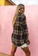 CHECK FLANNEL SHIRT IN BROWN