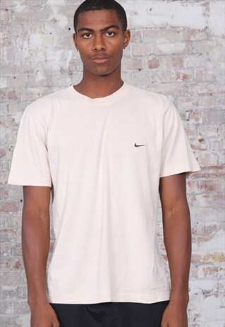 VINTAGE NIKE LOGO T-SHIRT BEIGE