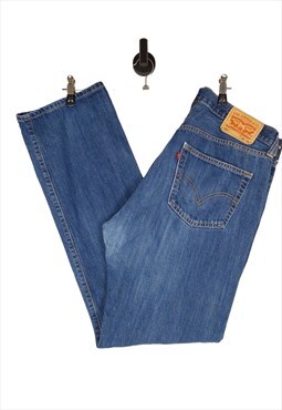 Levi's 501's Denim Jeans Size W37 L34 In Blue Straight Leg