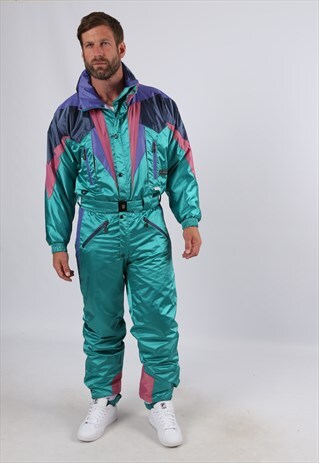 VINTAGE STYLFRANCE FULL SKI SUIT SNOW UK M 40" (6AM)