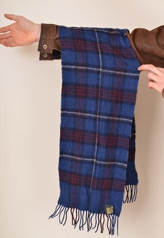 VINTAGE CHECK WOOL AUTUMN SCARF