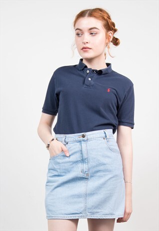 VINTAGE 90'S NAVY RALPH LAUREN POLO SHIRT