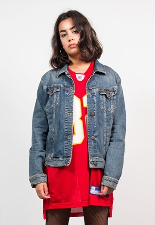 VINTAGE 90'S WRANGLER FADED DENIM JACKET
