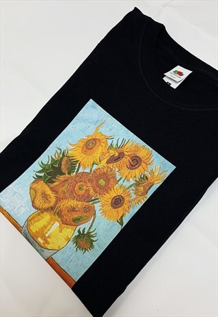 VINCENT VAN GOGH SUNFLOWERS VINTAGE ART T-SHIRT