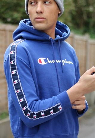 electric blue champion hoodie