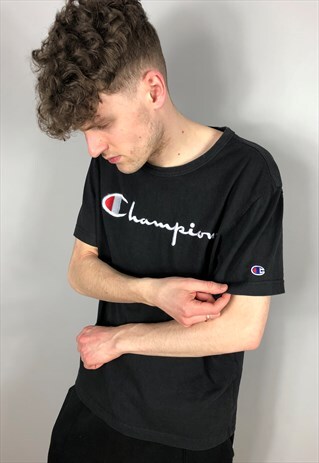 RETRO CHAMPION T SHIRT WITH SPELLOUT