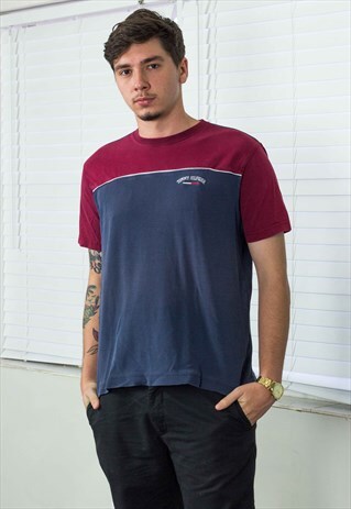 VINTAGE TOMMY HILFIGER T-SHIRT LOGO 90S M 8.2