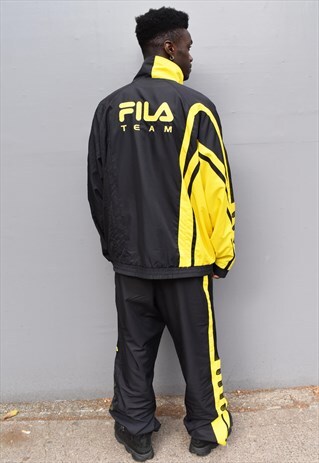 fila tracksuit black