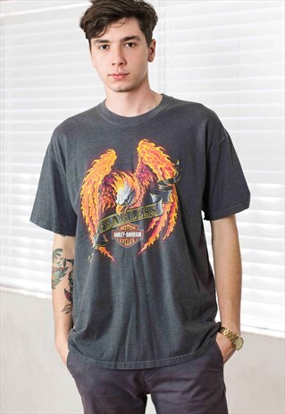 VINTAGE HARLEY DAVIDSON T-SHIRT LOGO 90S XL 9