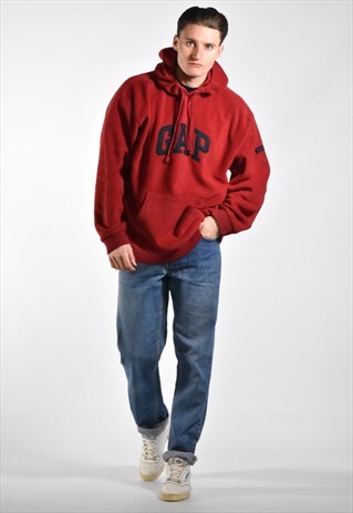 VINTAGE GAP FLEECE HOODIE PULLOVER