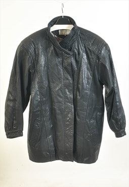 Vintage 80s real leather coat