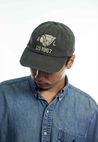 VINTAGE POLO RALPH LAUREN INDIAN HEAD CAP 90S X 3.3