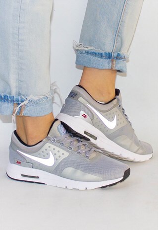 SILVER & RED AIR MAX ZERO TRAINERS