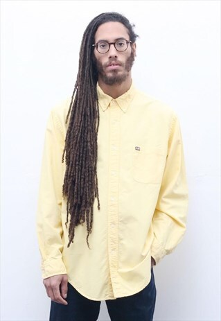 VINTAGE 90'S RALPH LAUREN YELLOW COTTON SHIRT