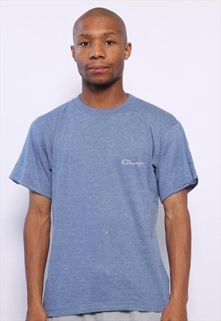 VINTAGE CHAMPION LOGO T-SHIRT BLUE