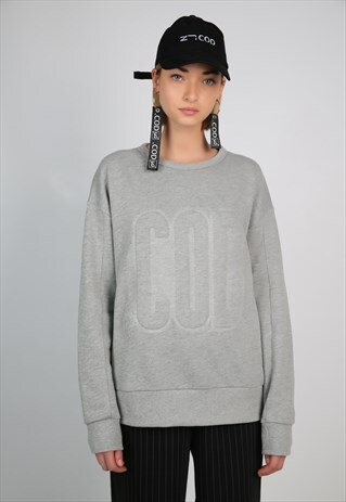 .COD GREY EMBOSSING SWEATSHIRT