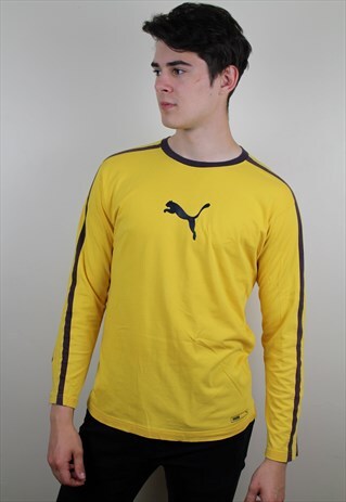 VINTAGE YELLOW PUMA LONG SLEEVE TOP