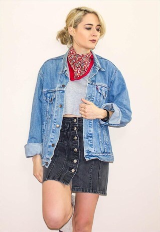 VINTAGE 90'S OVERSIZED STONEWASH DENIM JACKET