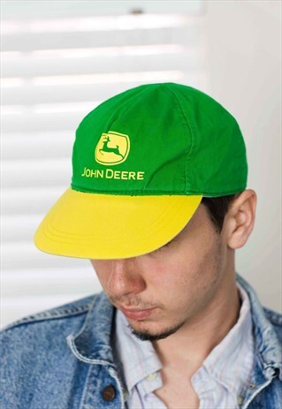 VINTAGE JOHN DEERE BASEBALL CAP LOGO 90S ONE SIZE 2.0