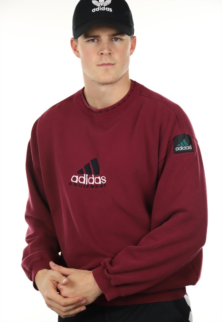 burgundy adidas sweatshirt