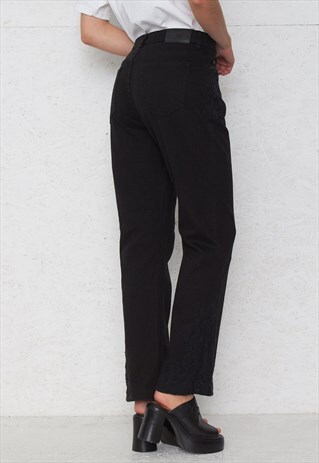 VINTAGE BLACK RALPH LAUREN TROUSERS BOTTOMS