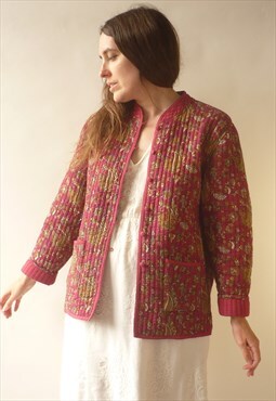 1980's Vintage Reversible Paisley Cotton Quilted Jacket