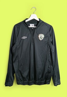 Vintage 90's UMBRO Ireland Football 1/4 Zip Jersey / Jumper