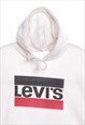 LEVI'S 90'S SPELLOUT PULLOVER HOODIE MEDIUM WHITE