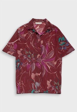 Red '70s vintage Hawaiian short sleeve shirt