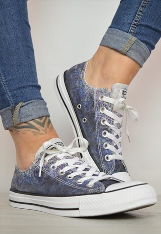 90S CONVERSE CONVERSE NAVY & COLOURFUL SPECKLED OX SHOES