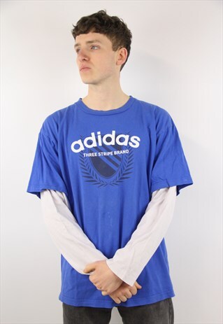 VINTAGE ADIDAS LONG SLEEVE PRINTED T-SHIRT