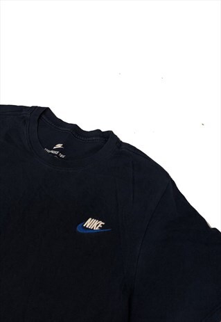 NAVY BLUE NIKE EMBROIDERED SPELL OUT T-SHIRT