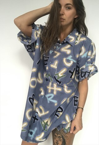 PATTERNED OVERSIZED RETRO VINTAGE UNISEX FESTIVAL SHIRT