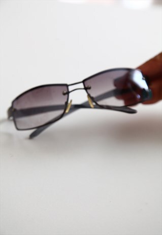 VINTAGE DARK CHROME FRAME, GREY LENSES
