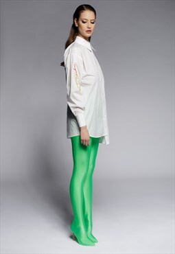 Green lycra leggings
