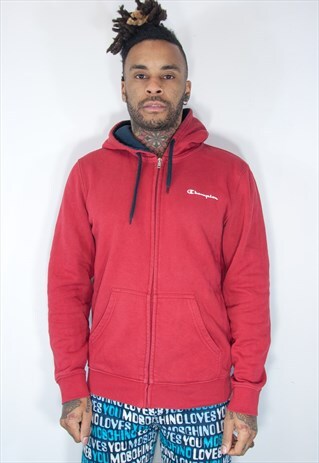 CHAMPION VINTAGE HOODIE RED