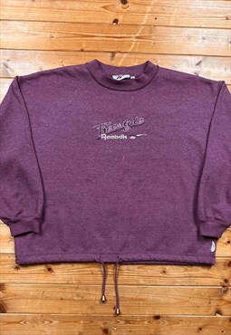 Vintage Reebok purple embroidered sweatshirt UK 12 