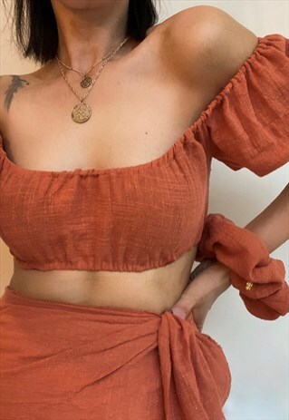 ESMERELDA CROP TOP AND SCRUNCHIE