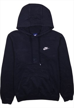 Vintage 90's Nike Hoodie Swoosh Pullover Navy Blue Small