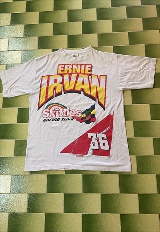 Vintage 90s 1998 Ernie Irvan 36 Skittles Racing Team Tee