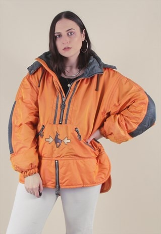 Vintage 90's Orange Ski Puffer Jacket /A4-049 | ALABAMA'S VINTAGE ...